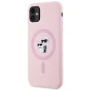 Чохол Karl Lagerfeld Silicone Karl & Choupette Ring для iPhone 11 Pink with MagSafe (KLHMN61SCMKCRHP)