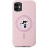 Чохол Karl Lagerfeld Silicone Karl & Choupette Ring для iPhone 11 Pink with MagSafe (KLHMN61SCMKCRHP)