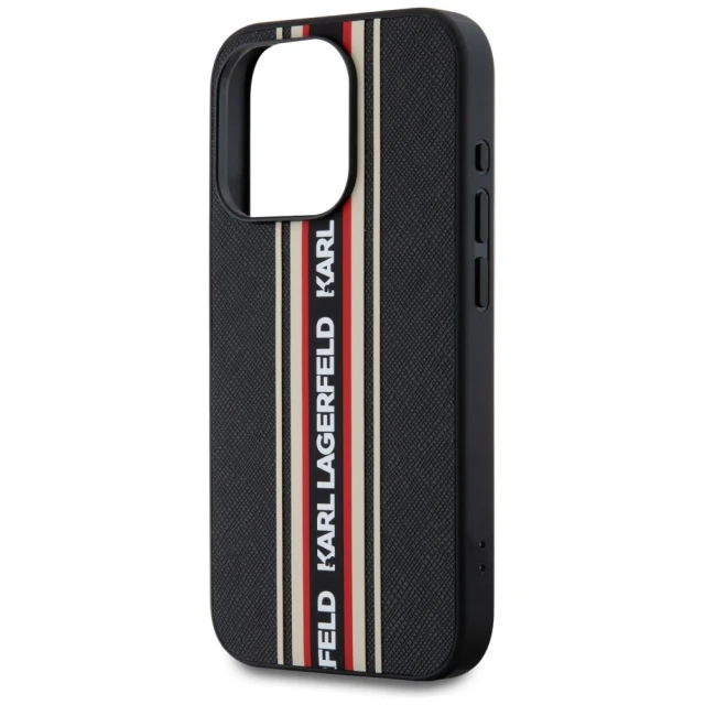 Чохол Karl Lagerfeld Saffiano Athleisure Stripes Cord для iPhone 15 Pro Max Red (KLHCP15XPAMSCNSR)