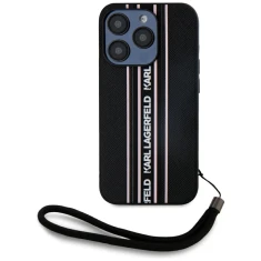 Чохол Karl Lagerfeld Saffiano Athleisure Stripes Cord для iPhone 15 Pro Pink (KLHCP15LPAMSCNSP)
