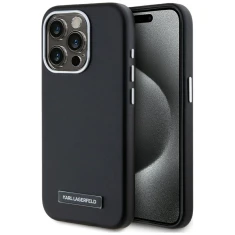 Чохол Karl Lagerfeld FW Metal Plate для iPhone 15 Pro Max Black with MagSafe (KLHMP15XPGMSRPK)