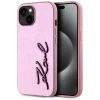 Чохол Karl Lagerfeld Metal Signature для iPhone 15 Pink (KLHCP15SPFMFBKMP)