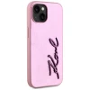 Чохол Karl Lagerfeld Metal Signature для iPhone 15 Pink (KLHCP15SPFMFBKMP)