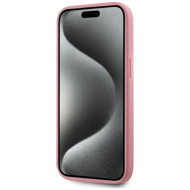 Чохол Karl Lagerfeld Metal Signature для iPhone 15 Pink (KLHCP15SPFMFBKMP)