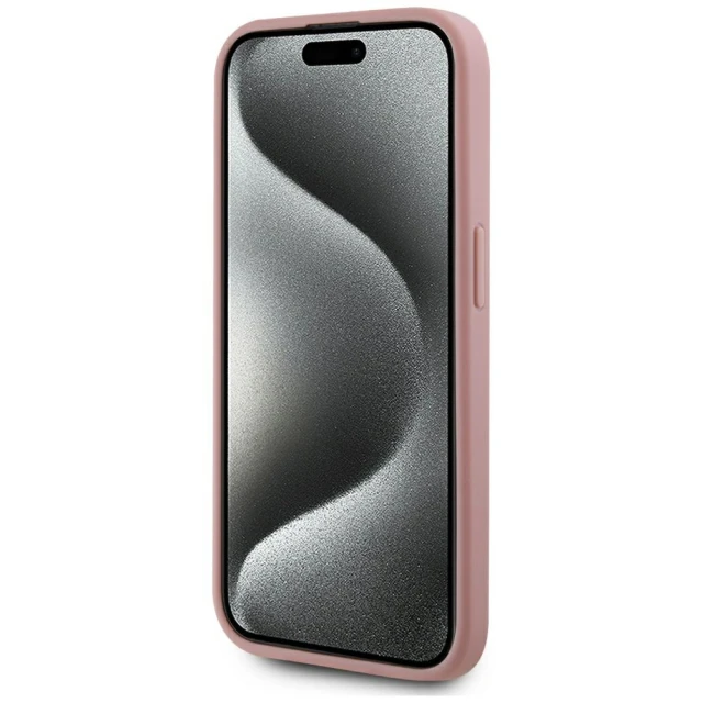 Чохол Karl Lagerfeld Metal Signature для iPhone 15 Pro Pink (KLHCP15LPFMFBKMP)