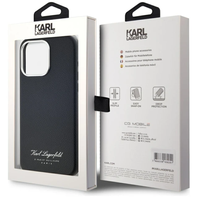 Чехол Karl Lagerfeld FW Hotel RSG для iPhone 15 Pro Black (KLHCP15LPGWCMKHK)