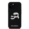 Чохол Karl Lagerfeld Silicone Karl & Choupette Head для iPhone 15 Black with MagSafe (KLHMP15SSKCHPPLK)