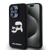 Чохол Karl Lagerfeld Silicone Karl & Choupette Head для iPhone 15 Pro Black with MagSafe (KLHMP15LSKCHPPLK)