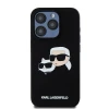 Чохол Karl Lagerfeld Silicone Karl & Choupette Head для iPhone 15 Pro Black with MagSafe (KLHMP15LSKCHPPLK)