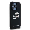 Чохол Karl Lagerfeld Silicone Karl & Choupette Head для iPhone 15 Pro Black with MagSafe (KLHMP15LSKCHPPLK)