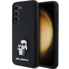 Чохол Karl Lagerfeld Silicone Karl and Choupette Metal Pin для Samsung Galaxy S24 (S921) Black (KLHCS24SSMHKCNPK)
