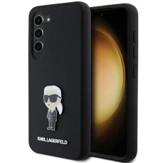 Чохол Karl Lagerfeld Silicone Ikonik Metal Pin для Samsung Galaxy S24 (S921) Black (KLHCS24SSMHKNPK)