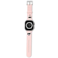 Ремінець Karl Lagerfeld 3D Silicone Iconic Karl and Choupette Head для Apple Watch 42 (10 series) | 41 | 40 | 38 mm Pink (KLAWMSLKCNP)