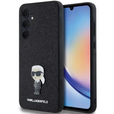 Чохол Karl Lagerfeld Fixed Glitter Ikonik Logo Metal Pin для Samsung Galaxy A35 5G (A356) Black (KLHCSA35GKNPSK)