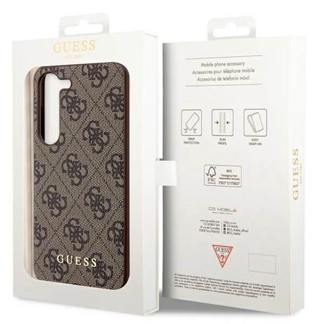 Чохол Guess 4G Charms Collection для Samsung Galaxy A55 5G (A556) Brown (GUHCSA55GF4GBR)