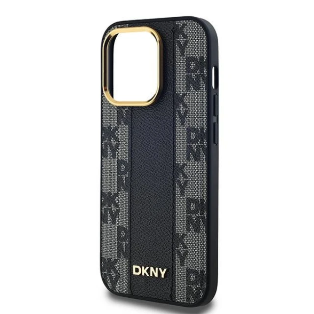 Чохол DKNY Leather Checkered Mono Pattern для iPhone 13 Pro | 13 Black with MagSafe (DKHMP13LPCPVSLK)