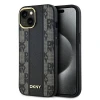 Чохол DKNY Hardcase Leather Checkered Mono Pattern для iPhone 14 / 15 / 13 Black with MagSafe (DKHMP14SPCPVSLK)