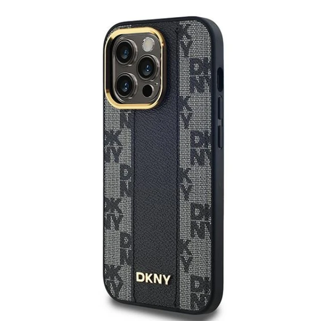 Чохол DKNY Leather Checkered Mono Pattern для iPhone 14 Pro Max Black with MagSafe (DKHMP14XPCPVSLK)