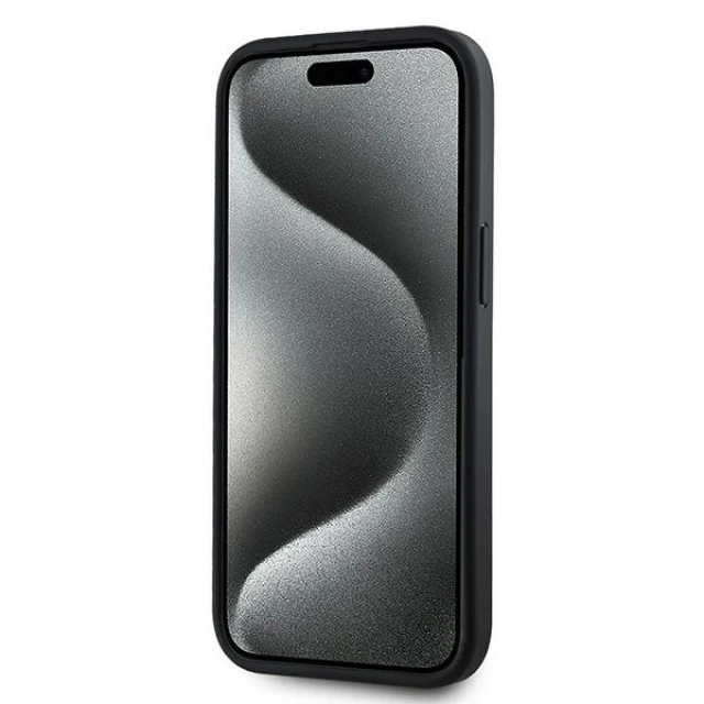 Чохол DKNY Leather Checkered Mono Pattern для iPhone 15 Plus / 14 Plus Black with MagSafe (DKHMP15MPCPVSLK)