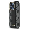 Чехол DKNY Leather Checkered Mono Pattern для iPhone 15 Pro Max Black with MagSafe (DKHMP15XPCPVSLK)