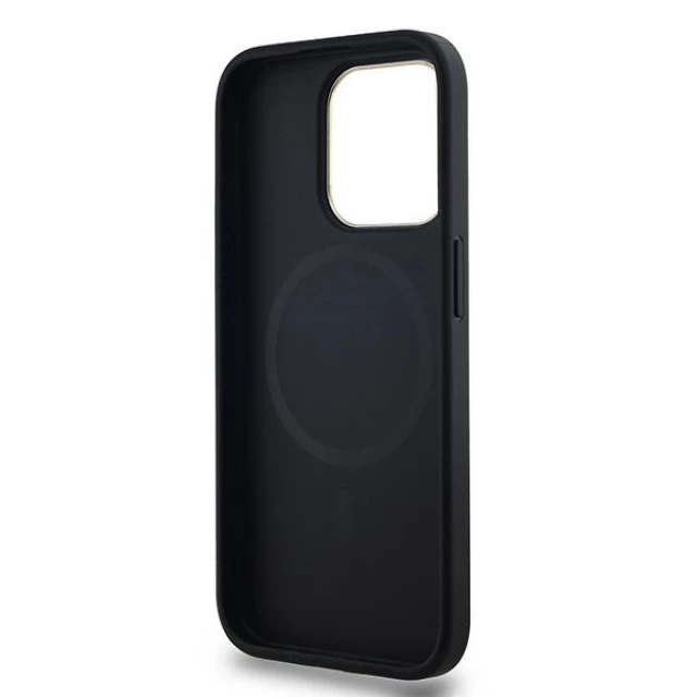 Чехол DKNY Leather Checkered Mono Pattern для iPhone 15 Pro Max Black with MagSafe (DKHMP15XPCPVSLK)