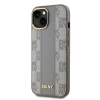 Чохол DKNY Leather Checkered Mono Pattern для iPhone 14 Beige with MagSafe (DKHMP14SPCPVSLE)