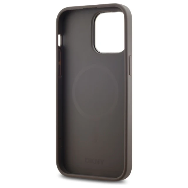 Чохол DKNY Leather Checkered Mono Pattern для iPhone 14 Pro Max Beige with MagSafe (DKHMP14XPCPVSLE)