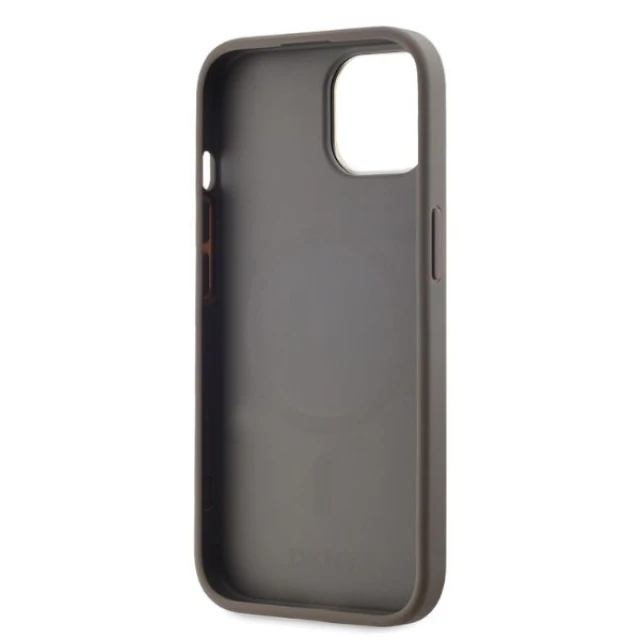 Чохол DKNY Leather Checkered Mono Pattern для iPhone 15 Beige with MagSafe (DKHMP15SPCPVSLE)