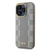 Чохол DKNY Leather Checkered Mono Pattern для iPhone 15 Pro Beige with MagSafe (DKHMP15LPCPVSLE)