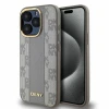 Чохол DKNY Leather Checkered Mono Pattern для iPhone 15 Pro Max Beige with MagSafe (DKHMP15XPCPVSLE)