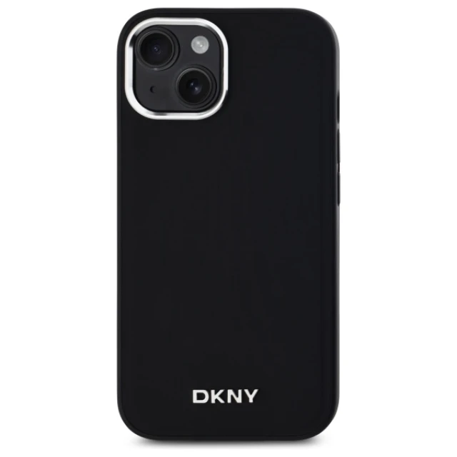 Чохол DKNY Plain Logo для iPhone 14 Black with MagSafe (DKHMP14SPSCMCLK)