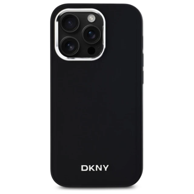 Чохол DKNY Plain Logo для iPhone 14 Pro Black with MagSafe (DKHMP14LPSCMCLK)