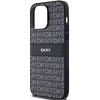 Чехол DKNY Leather Mono Stripe & Metal Logo для iPhone 14 Pro Black (3666339260378)