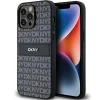 Чехол DKNY Leather Mono Stripe & Metal Logo для iPhone 14 Pro Max Black (DKHCP14XPRTHSLK)