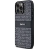 Чехол DKNY Leather Mono Stripe & Metal Logo для iPhone 14 Pro Max Black (DKHCP14XPRTHSLK)