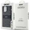 Чехол DKNY Leather Mono Stripe & Metal Logo для iPhone 14 Pro Max Black (DKHCP14XPRTHSLK)