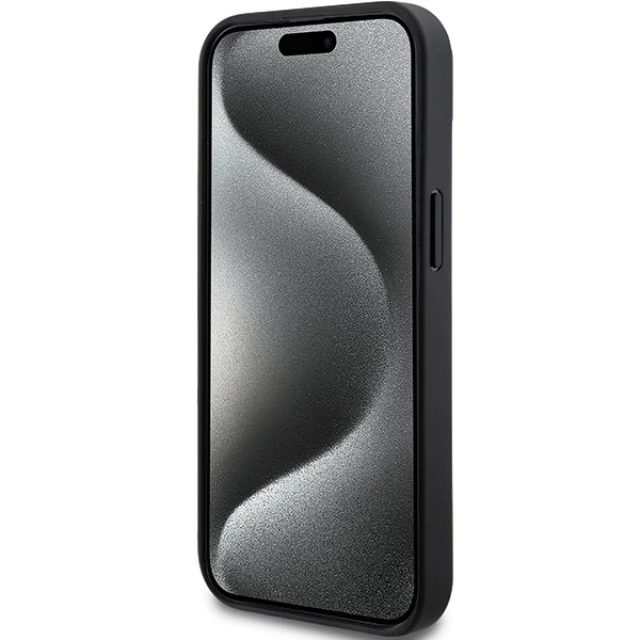 Чохол DKNY Leather Mono Stripe для iPhone 15 / 14 / 13 Black (DKHCP15SPRTHSLK)