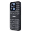 Чехол DKNY Leather Mono Stripe Metal для iPhone 15 Pro Black (DKHCP15LPRTHSLK)