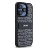 Чехол DKNY Leather Mono Stripe Metal для iPhone 15 Pro Black (DKHCP15LPRTHSLK)