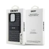Чехол DKNY Leather Mono Stripe Metal для iPhone 15 Pro Black (DKHCP15LPRTHSLK)