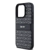 Чохол DKNY Leather Mono Stripe & Metal Logo для iPhone 15 Pro Max Black (DKHCP15XPRTHSLK)