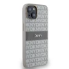 Чохол DKNY Leather Mono Stripe & Metal Logo для iPhone 14 / iPhone 15 / iPhone 13 Beige (DKHCP14SPRTHSLE)