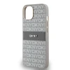 Чохол DKNY Leather Mono Stripe & Metal Logo для iPhone 14 / iPhone 15 / iPhone 13 Beige (DKHCP14SPRTHSLE)