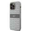 Чехол DKNY Leather Mono Stripe Metal Logo для iPhone 14 Pro Beige (DKHCP14LPRTHSLE)