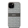 Чохол DKNY Leather Mono Stripe Metal Logo для iPhone 15 / 14 / 13 Beige (DKHCP15SPRTHSLE)
