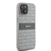 Чохол DKNY Leather Mono Stripe Metal Logo для iPhone 15 / 14 / 13 Beige (DKHCP15SPRTHSLE)