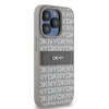 Чохол DKNY Leather Mono Stripe & Metal Logo для iPhone 15 Pro Beige (DKHCP15LPRTHSLE)