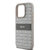 Чохол DKNY Leather Mono Stripe & Metal Logo для iPhone 15 Pro Beige (DKHCP15LPRTHSLE)