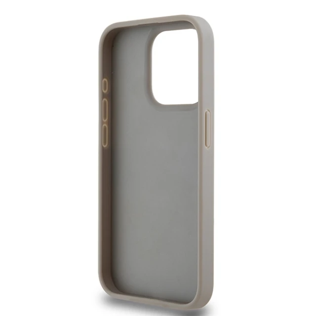 Чохол DKNY Leather Mono Stripe & Metal Logo для iPhone 15 Pro Beige (DKHCP15LPRTHSLE)