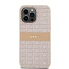 Чехол DKNY Leather Mono Stripe для iPhone 14 Pro Pink (DKHCP14LPRTHSLP)